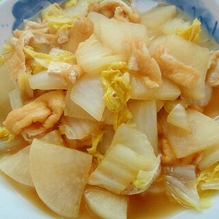 白菜と大根油揚げの煮物